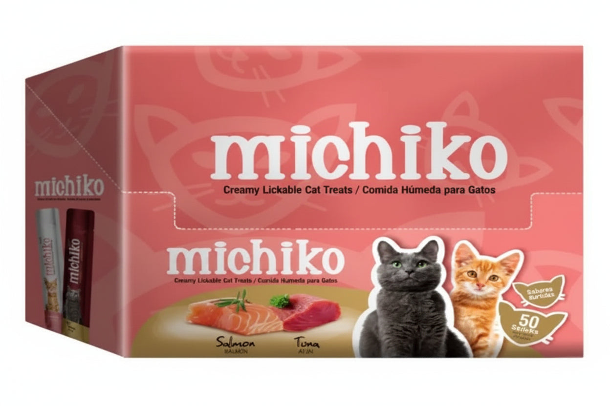 Golosinas Cremosas Para Gatos Michiko Bombonera 50uds