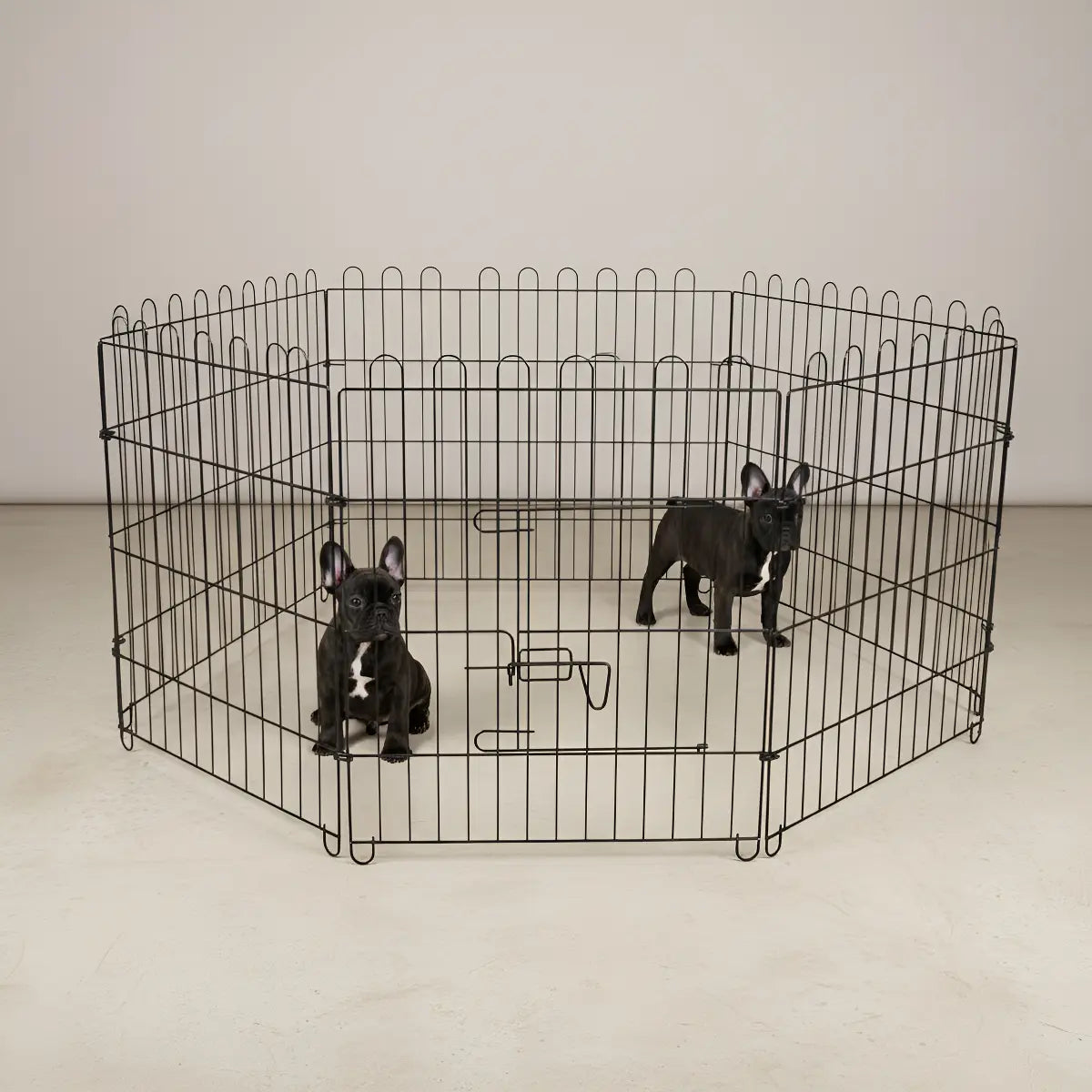 Corral Mascotas Metálico De 63x62cm X 6 Piezas Trae Puerta