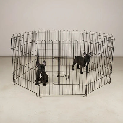 Corral Mascotas Metálico De 63x62cm X 6 Piezas Trae Puerta